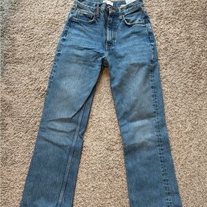 Zara Women's Straight Leg Blue Jeans